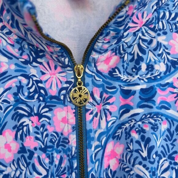 Lilly Pulitzer Women's XL Blue Leona Zip Up Jacket Long Sleeve Casual - Picture 5 of 11